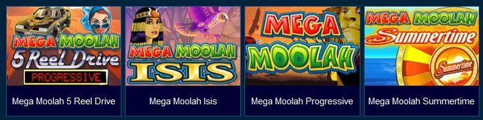 Mega Moolah Progressive Jackpot games from Microgaming
