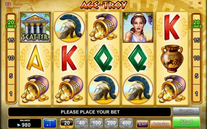 Age of Troy EGT Progressive Jackpot Slot Game