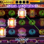 Игровое поле онлайн слота MegaJackpots Star Lanterns
