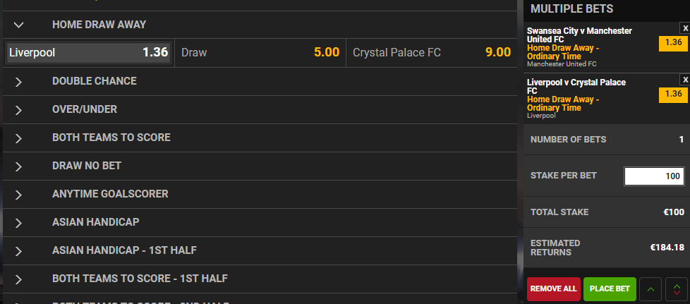 Sports Betting: Multiply Bets