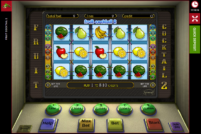 Фруктовый ретро автомат Fruit Cocktail 2 от Igrosoft