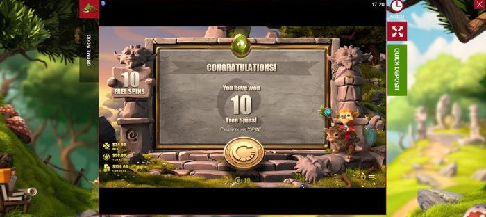 Gnome Wood Free Spins win