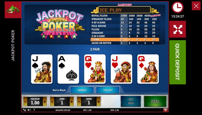 Video poker: Jackpot Poker