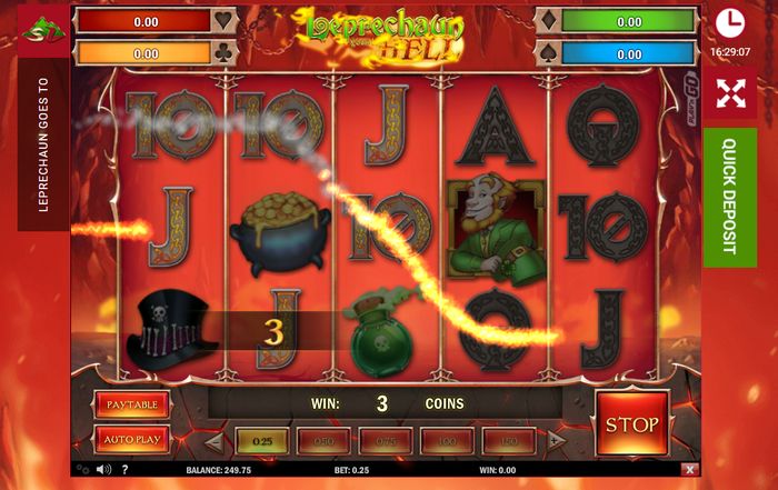 Игровое поле автомата Leprechaun goes to Hell от Play’n GO
