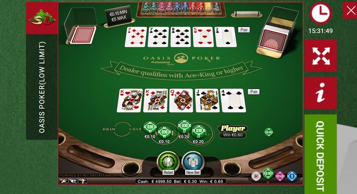 Online poker machine: Oasis Poker