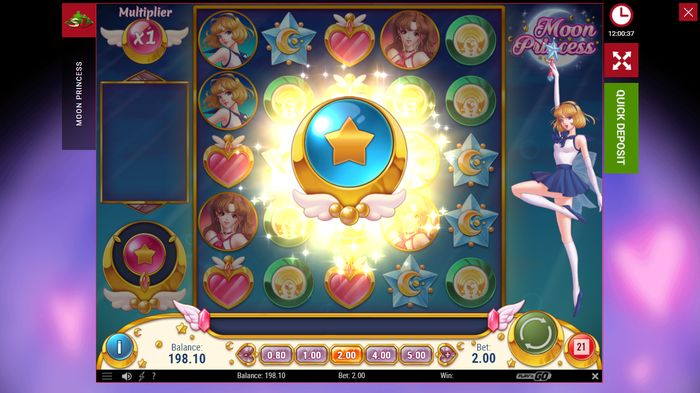 Активирована Girl Power, функция Star в Moon Princess Play'n GO