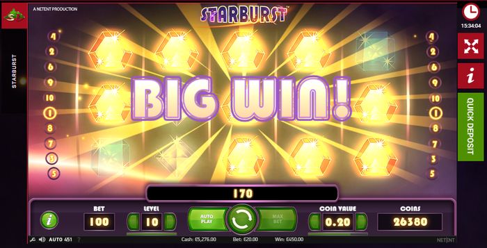 Starburst slot and its chips