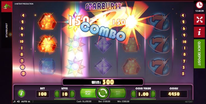 Starburst slot: gameplay