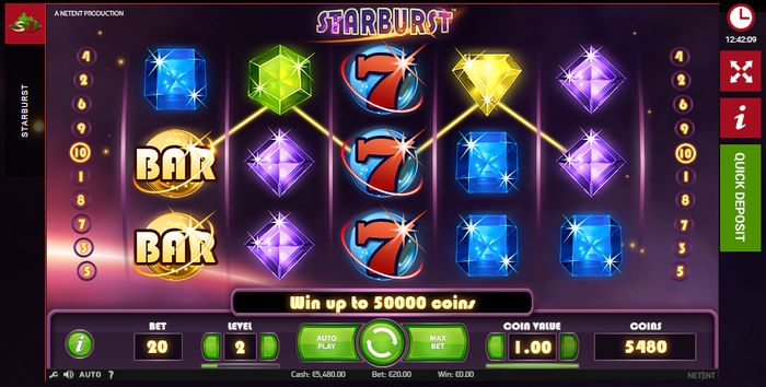 Starburst slot: gameplay