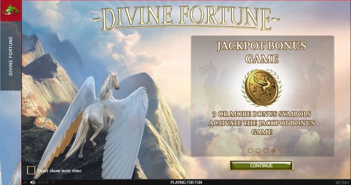 Функция игрового автомата Divine Fortune – Jackpot Bonus Game