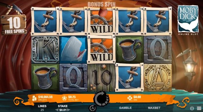 Moby Dick (Microgaming): бонусные спины во время фри спинов