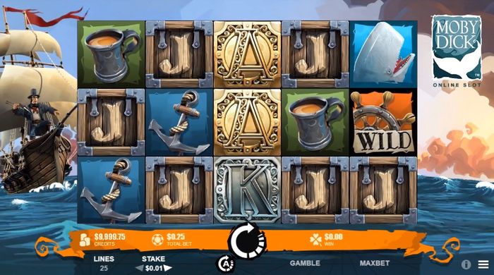 Moby Dic (Rabcat, Microgaming): игровое поле