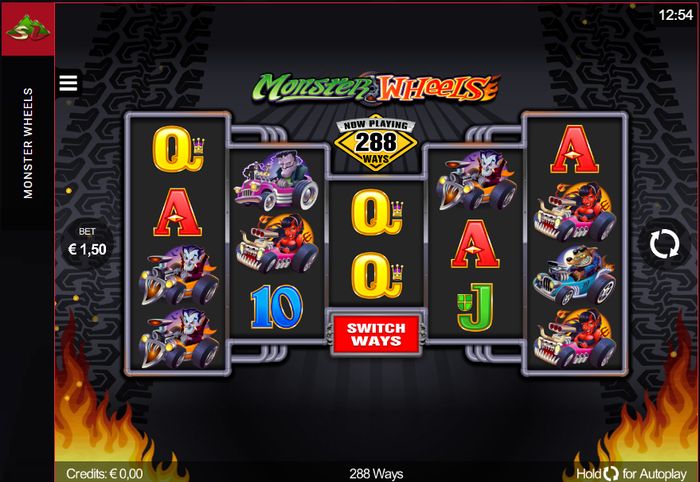 Поле 288 Ways в игре Monster Wheels