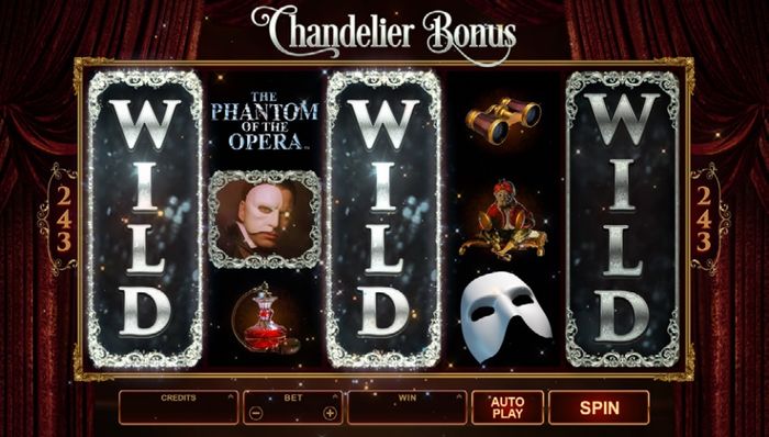 Функция Chandelier Bonus: три барабана стали Wild