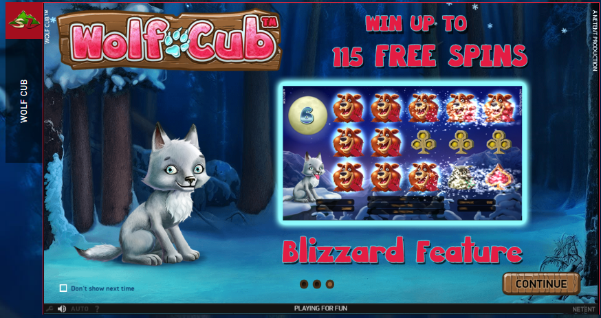 Функция Blizzard Feature в Wolf Cub