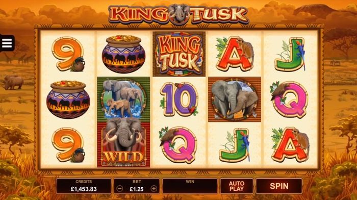 Автомат King Tusk: игровое поле