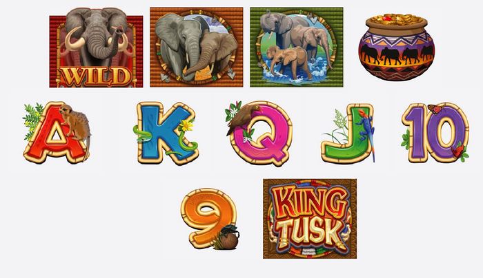 Слот King Tusk: символы игры