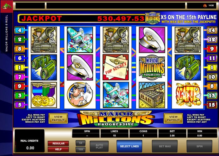 Игровое поле Major Millions