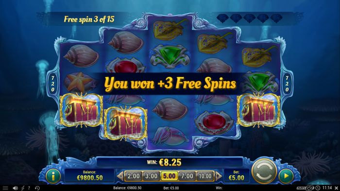 Выиграны дополнительные фри спины в Mermaid's Diamond (Play'n GO)
