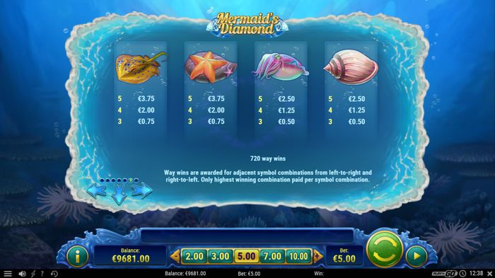 Морские создания в игре Mermaid's Diamond