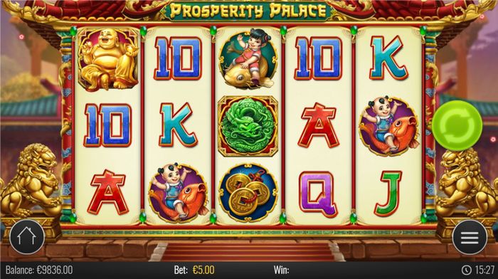Автомат Prosperity Palace: игровое поле мобильной версии