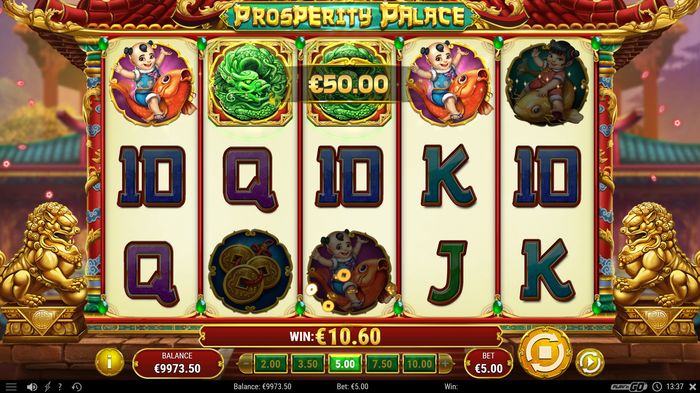 Автомат Prosperity Palace: выигрыш с участием дикого символа