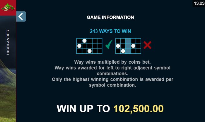 Слот Горец: способ составления выигрышных комбинаций