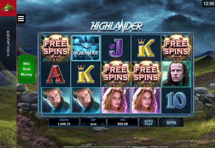 Слот Highlander: выигран раунд бесплатных вращений