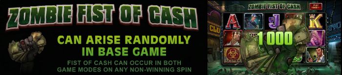 Бонус Zombie Fist of Cash в автомате Потерянный Вегас