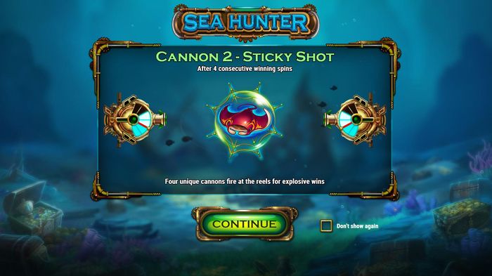 Заставка Sticky Shot в слоте Sea Hunter