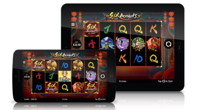 Слот Six Acrobats доступен на ПК и мобильных гаджетах