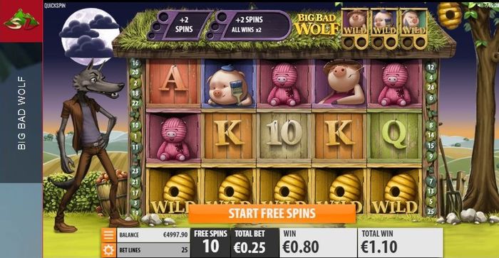 Free Spin Round Big Bad Wolf (Quickspin)