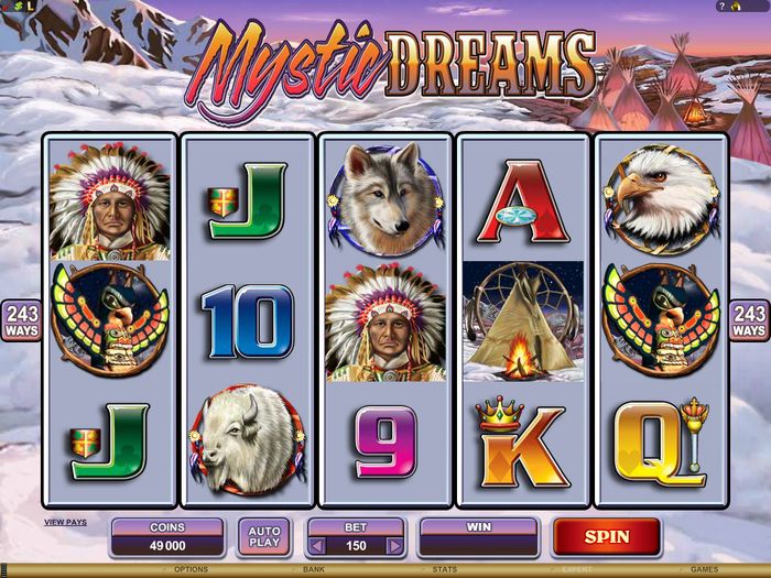 Игровое поле автомата Mystic Dreams