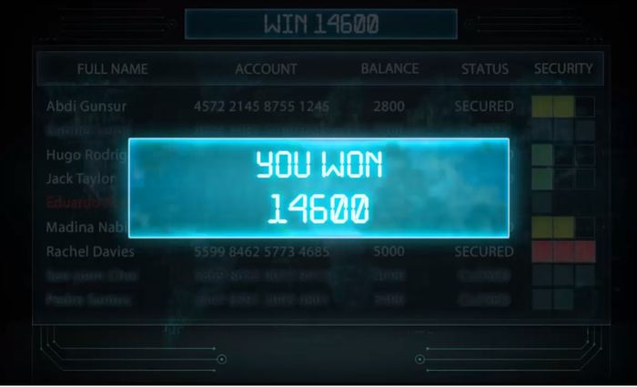 Satoshi's Secret: сообщение о выигрыше в QWERTY Bonus Game