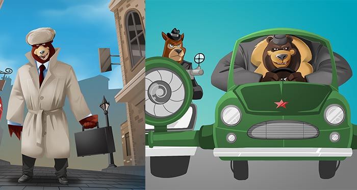Медведи Лаврентий и Виталий в KGB Bears Leander