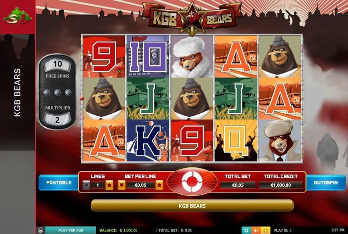 Слот KGB Bears: игровое поле