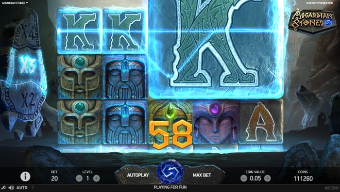 Играть в Asgardian Stones: комбо с гигантским символом