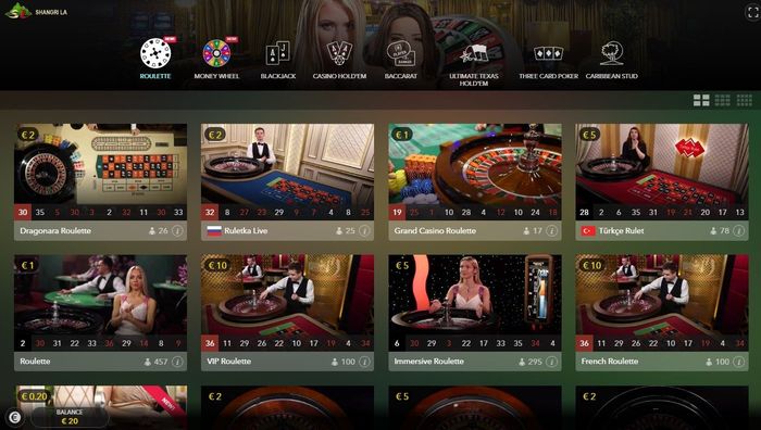 Разновидности Evolution Live Roulette
