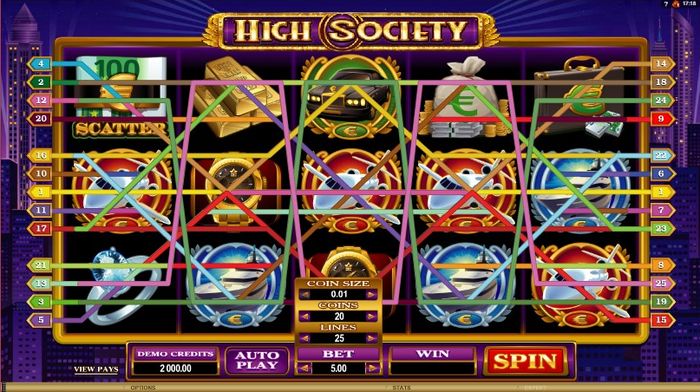 High Society Slot bet