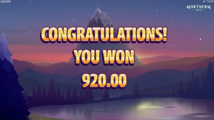 Слот Northern Sky: всего выиграно в Free spins