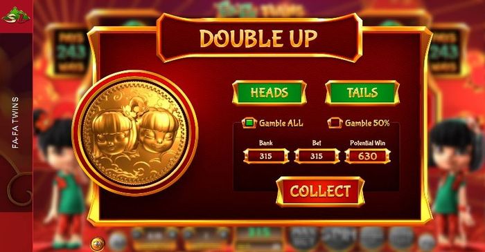Слот Fa-Fa Twins: игра на удвоение Double Up