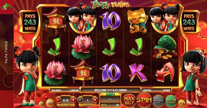 Играть в Fa-Fa Twins: игровое поле