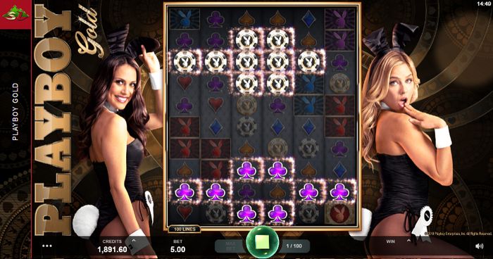 В Playboy Gold комбинации складываются слева направо