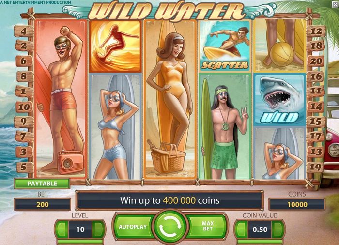 Wild Water NetEnt: основной экран