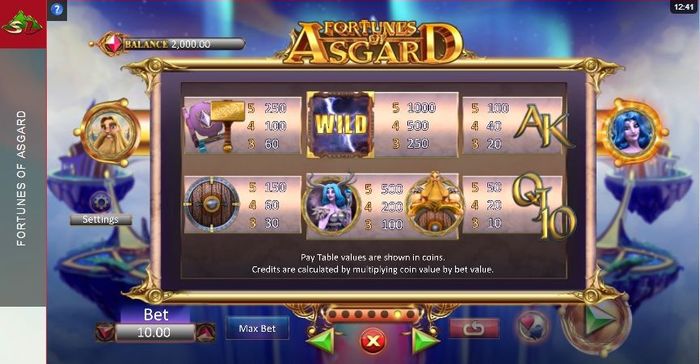 Fortunes of Asgard slot: symbols
