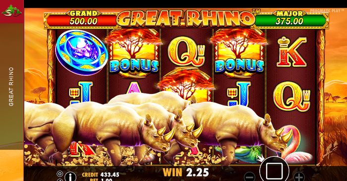 Слот Great Rhino: стадо носорогов