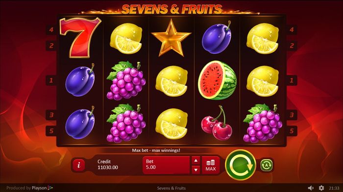 Игровые автоматы 2018: Sevens & Fruits от Playson