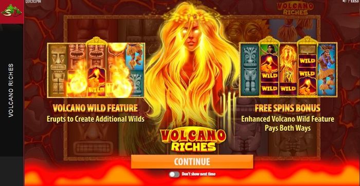 Играть в Volcano Riches с дополнительными фишками