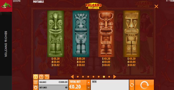 Volcano Riches: младшие символы