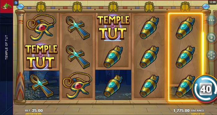 Super Reels в Temple of Tut: три барабана превращаются в супервыигрышные